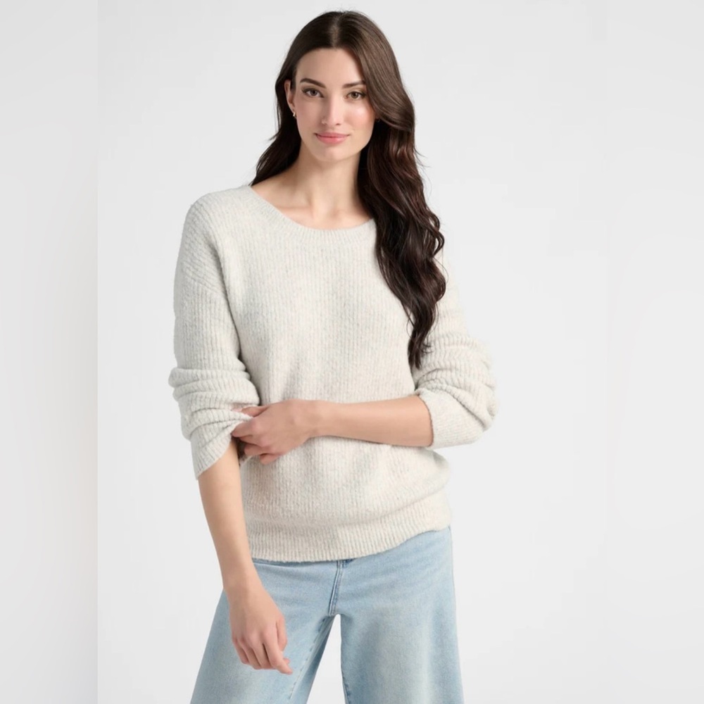 HEM & THREAD V-neck back sweater-large NWT